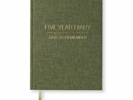 5 year diary A5 Khaki Green 5 vuoden päiväkirja Paperstyle Online now