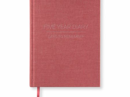 5 year diary A5 Red Twist 5 vuoden päiväkirja Paperstyle Sale