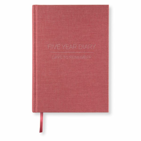 5 year diary A5 Red Twist 5 vuoden päiväkirja Paperstyle Sale