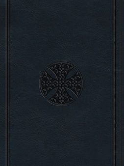 ESV Large Print Value Thinline Bible (Trutone, Navy, Mosaic Cross Design) on Sale