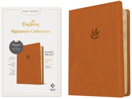 NLT Personal Size Giant Print Bible, Filament-Enabled Edition (Leatherlike, Classic Tan, Red Letter): Dayspring Signature Collection Online