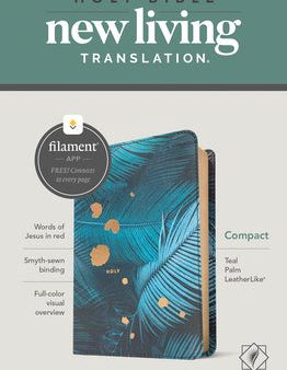 NLT Compact Bible, Filament Enabled (Leatherlike, Teal Palm, Red Letter) Online